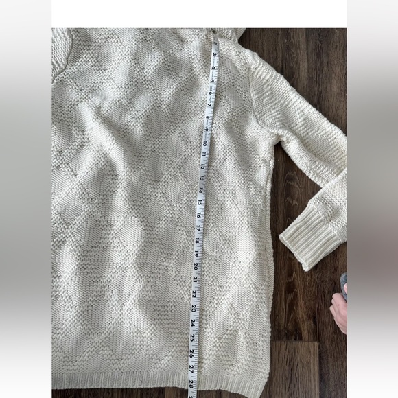 Escio Womens Long Cardigan Sweater, Size Small, Ivory, Snap Closure - Picture 8 of 8